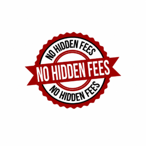 no hiden fee badge